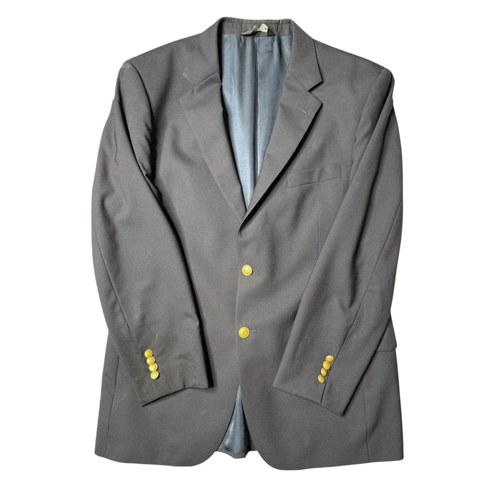 Jos. A. Bank Wool Blazer Gold Buttons Business Career Jacket 42R